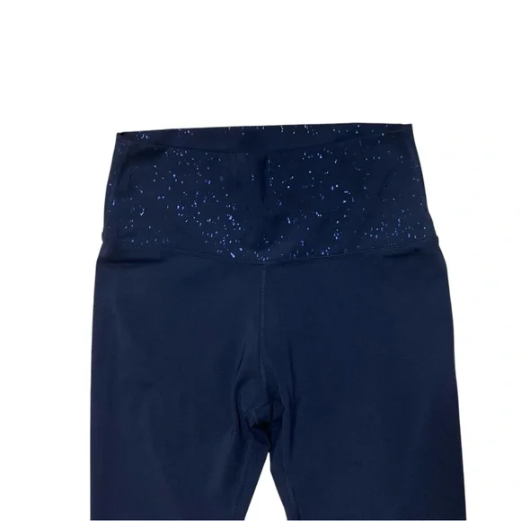 Z by Zobha Women’s Shine High Waisted Leggings Size L Athletic Navy Sparkle - Picture 2 of 14